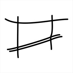 Modern scrible abstract line vector element