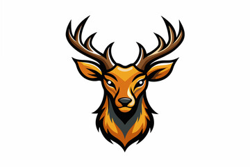 deer head logo vector illustration