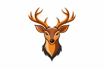 deer head logo vector illustration