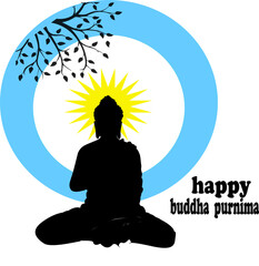 Happy Buddha Purnima Vector Image