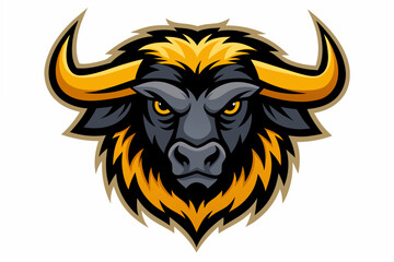 buffalo head logo vector illustration