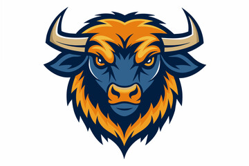 buffalo head logo vector illustration