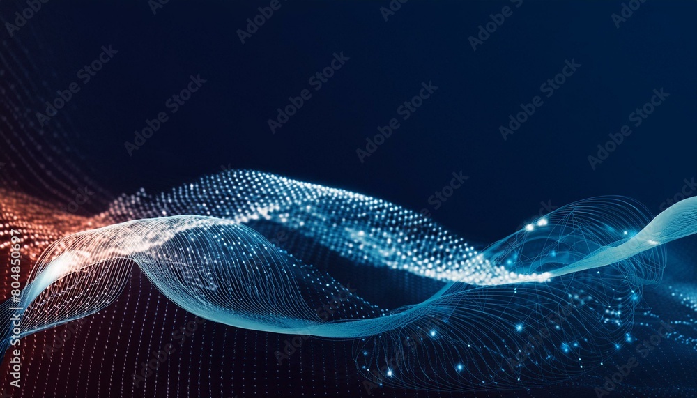 Aufkleber digital technology background. dynamic wave of glowing points. futuristic presentation design backgr