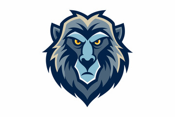 baboon head logo vector illustration