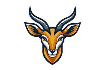 antelope head logo vector illustration