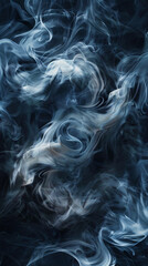 Dynamic smoky swirls blending seamlessly into a dark, moody background