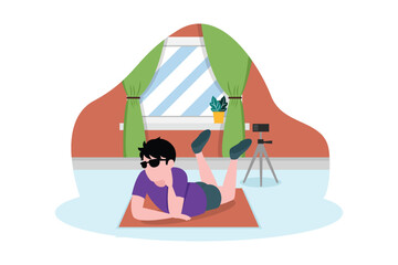 Weekend Activity Flat Design Illustration