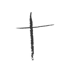 minimal grunge christian cross. Hand drawn cross and plus sign. Black paint brush strokes geometrical pattern for wallpaper, web page background, textile design, graphic design. vector illustration
