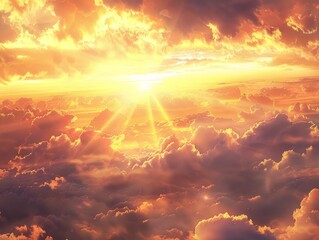 Mountain Serenade: The setting sun casts a warm glow over the majestic mountain range, painting the landscape in hues of gold and amber.