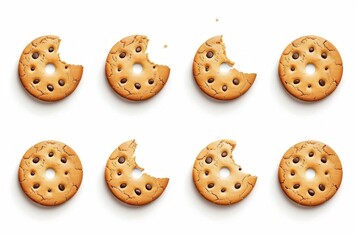 Fototapeta premium Cookie Wonderland: A delightful collection of cookies, a feast for the eyes and the taste buds, with a medley of toppings and flavors that spark joy.