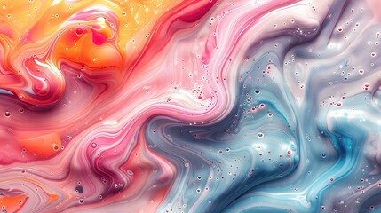 Obraz premium Ink Symphony: Colorful Swirls Creating Abstract Background