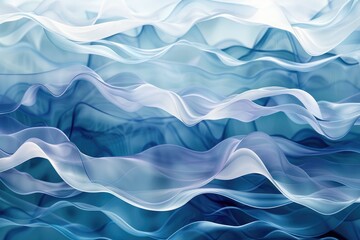 Obraz premium abstract blue background with smooth wavy lines