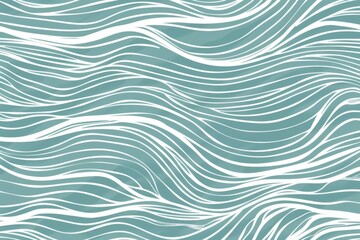 Obraz premium Abstract Aqua Wavy Lines Pattern Background