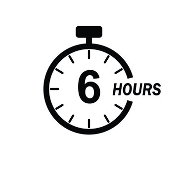 6 Hour Timer Stop Watch Time Clock Icon