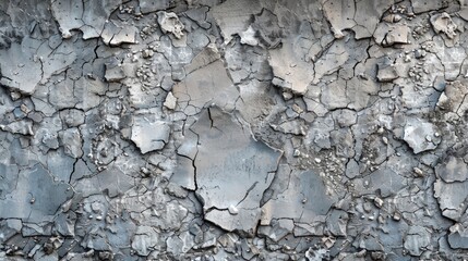 Fototapeta premium Textured decay: A captivating wall displaying intricate cracks and intriguing gaps