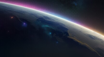 Fototapeta premium sunrise over the planet