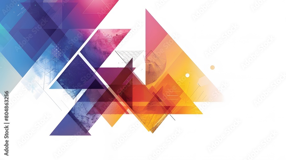 Poster triangle pattern composition, abstract background with copyspace