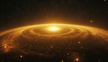 sun rising over the planet