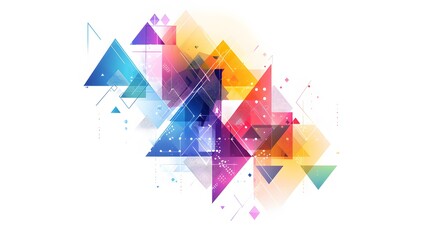 Triangle pattern composition, abstract background with copy space