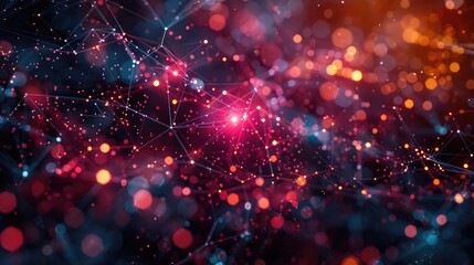 Artistic rendering of glowing network of connections.