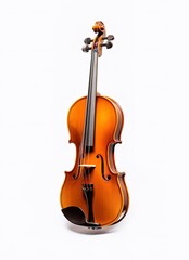 Fototapeta na wymiar The beautiful wooden violin isolated on white background