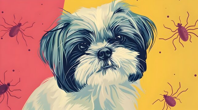 Adorable Shih Tzu Showcasing the Importance of Using Flea Combs and Tick Removers for Pet Grooming and Parasite Detection