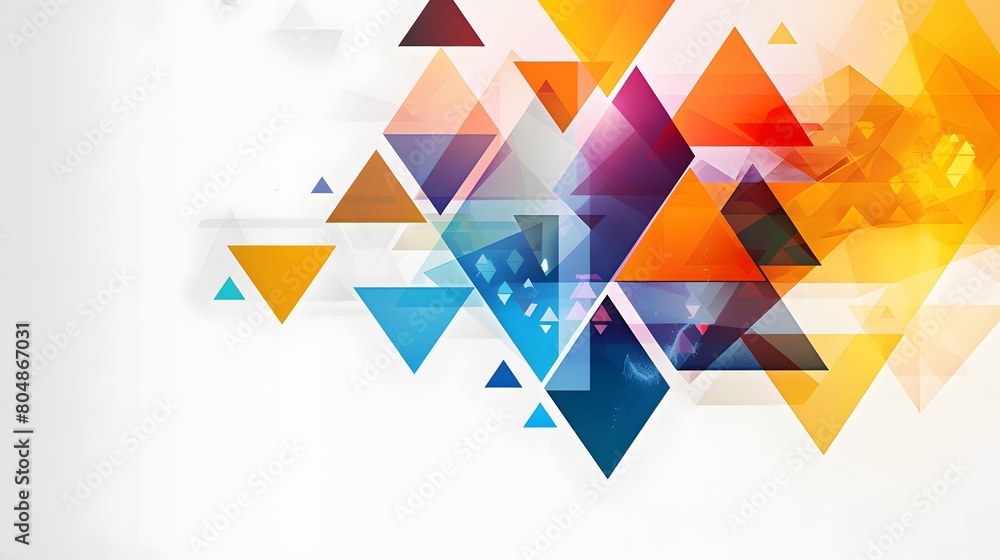 Poster triangle pattern composition, abstract background with copy space