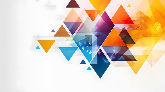 Triangle pattern composition, abstract background with copy space