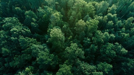 Obraz premium Daytime Forest Vista: Sun-Kissed Wilderness