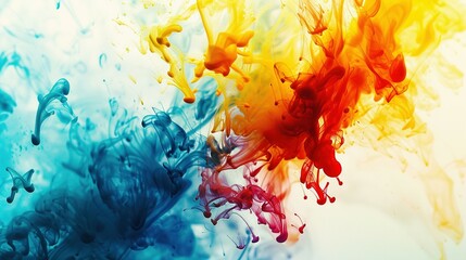 Chromatic Ink Explosion: Abstract Vibrations