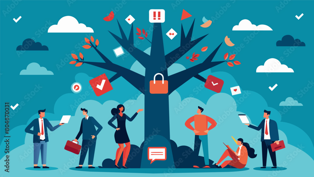 Aufkleber over time the misinformation tree has become a symbol of distrust and uncertainty as people struggle