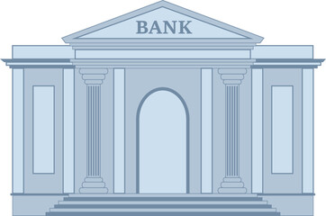 Fototapeta premium Bank building with high resolution illustration
