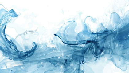 Icy blue abstract wave illustration, clearly set against a white backdrop, in HD clarity.