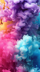 Seamless colorful with smoke in a abstract pattern