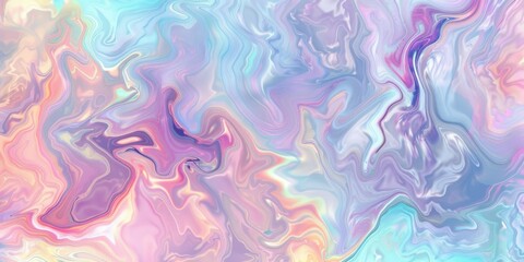 A colorful swirl of paint with a pink and blue hue