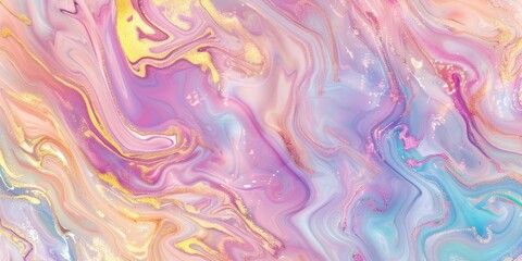 Chromatic Whirlwind: A Vibrant Swirl of Paint, Merging Playful Shades of Pink and Blue in Artistic Harmony