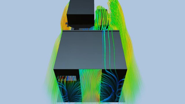 Wind airflow simulation - CFD simulation Computational fluid dynamics