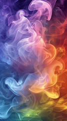 Seamless colorful with smokey textures in a gradient swirls