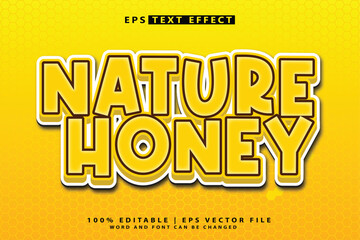 Nature honey editable 3d text mockup