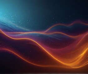 Abstract Waving Particle Technology Background Design. Abstract wave moving dots flow particles,