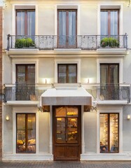 フランスのアパルトマンの下にあるブランジェリー