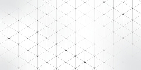 Abstract digital background of points and lines. abstract technology Network nodes with polygonal shapes on grey Vector background. Modern technology concept network connects, data structure design.