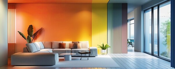 Exploration of color schemes and materials in modern interiors that help maintain temperatures and reduce energy needs