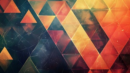 Triangle pattern. Colorful, grunge and seamless. Grunge effects - Powered by Adobe