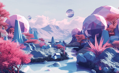 Exploring Digital Surrealism. Artistic representation of a digital world where surreal and abstract elements blend.