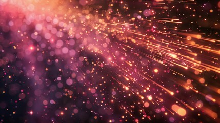 Naklejka premium Galactic Glimmer: Meteor Trail Border