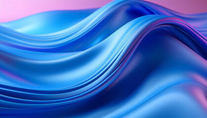 Obraz premium Vibrant blue and pink waves for abstract designs or dynamic backgrounds.