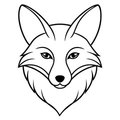 red fox head  illustration
