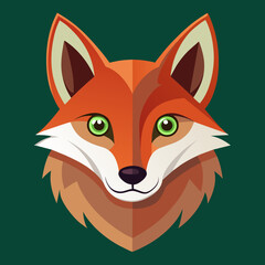 Obraz premium red fox cartoon illustration