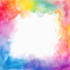 Abstract rainbow background in frame shape with space for text